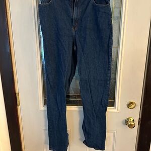 Abercrombie & Fitch 90s Straight Ultra High Rise Dark Wash Jeans